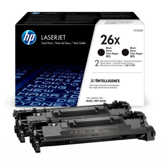 HP CF226XD 26X 2li Paket Siyah Orjinal Toner Yüksek Kapasite - M402 / M426 T12879 HP CF226XD 26X 2li Paket Siyah Orjinal Toner Yüksek Kapasite - M402 / M426 T12879