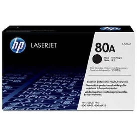 HP CF280A 80A Siyah Orjinal Toner - LaserJet M401 / M425 T5317 HP CF280A 80A Siyah Orjinal Toner - LaserJet M401 / M425 T5317