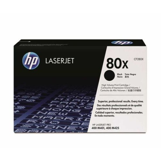 HP CF280X 80X Siyah Orjinal Toner - LaserJet M401 / M425 T4029 HP CF280X 80X Siyah Orjinal Toner - LaserJet M401 / M425 T4029