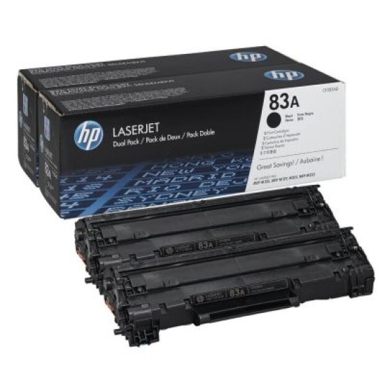 HP CF283AD 83A Siyah Orjinal Toner İkili Paket - M201dw / M225dn T3147 HP CF283AD 83A Siyah Orjinal Toner İkili Paket - M201dw / M225dn T3147