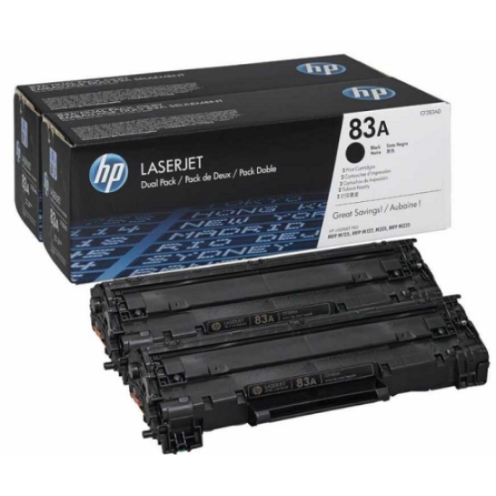HP CF283AF 83A Siyah Orjinal Toner 2li Paket - M201dw / M225dn T6972 HP CF283AF 83A Siyah Orjinal Toner 2li Paket - M201dw / M225dn T6972