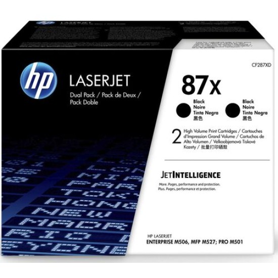HP CF287XD 87X 2'li Paket Siyah Orjinal Toner Yüksek Kapasite - M501 / M506 T12921 HP CF287XD 87X 2'li Paket Siyah Orjinal Toner Yüksek Kapasite - M501 / M506 T12921