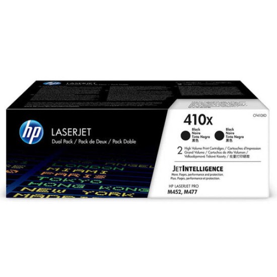 HP CF410XD 410X İkili Paket Siyah Orjinal Toner Yüksek Kapasite - M452dn / M477dw T13083 HP CF410XD 410X İkili Paket Siyah Orjinal Toner Yüksek Kapasite - M452dn / M477dw T13083