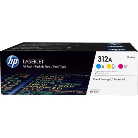 HP CF440AM CF381A+CF382A+CF383A 312A 3lü Paket Orjinal Toner T7902 HP CF440AM CF381A+CF382A+CF383A 312A 3lü Paket Orjinal Toner T7902
