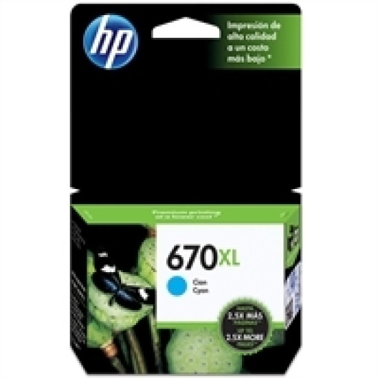 HP CZ118AB 670XL Mavi Orjinal Kartuş Yüksek Kapasite - DeskJet 3525 T1834