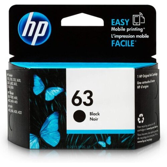 HP F6U62AN 63 Siyah Orjinal Kartuş - DeskJet 1112 / 2130 T14437