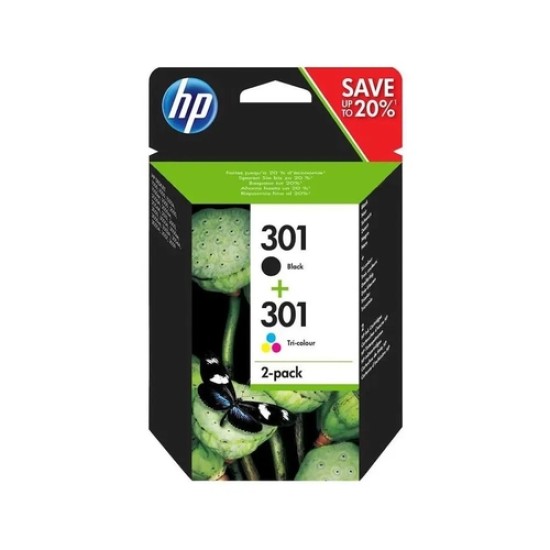 HP N9J72AE 301 İkili Paket Siyah+Renkli Orjinal Kartuş - DeskJet 1000 T1788 HP N9J72AE 301 İkili Paket Siyah+Renkli Orjinal Kartuş - DeskJet 1000 T1788