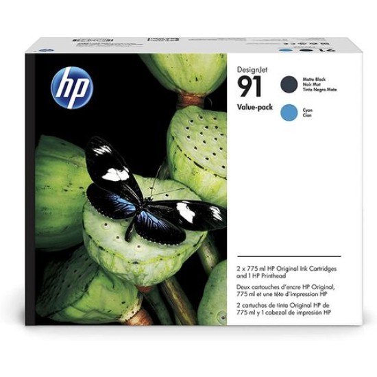 HP P2V35A 91 Mat Siyah-Mavi İkili Paket Orjinal Baskı Kafası - Designjet Z6100 T12941 HP P2V35A 91 Mat Siyah-Mavi İkili Paket Orjinal Baskı Kafası - Designjet Z6100 T12941