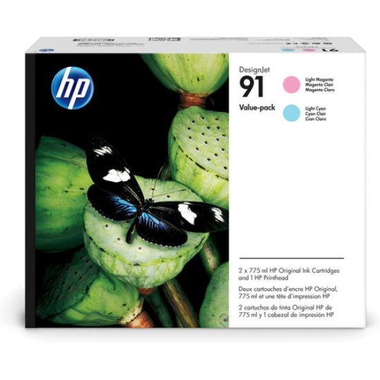 HP P2V37A 91 Açık Kırmızı-Açık Mavi İkili Paket Orjinal Baskı Kafası - Designjet Z6100 T12943 HP P2V37A 91 Açık Kırmızı-Açık Mavi İkili Paket Orjinal Baskı Kafası - Designjet Z6100 T12943