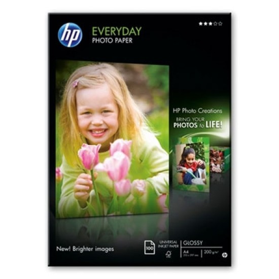 HP Q2510A Parlak Fotoğraf Kağıdı A4 200g/m2 T1437