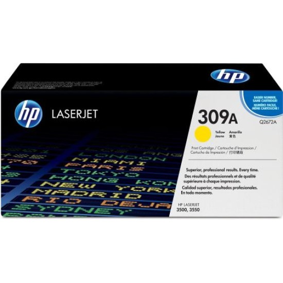 HP Q2672A 309A Sarı Orjinal Toner - LaserJet 3700 T8264