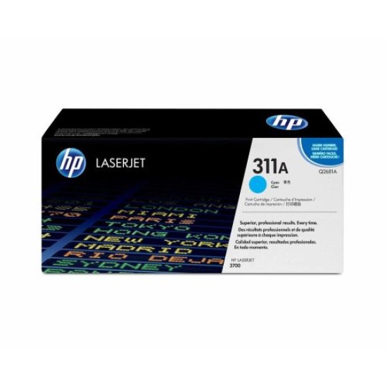 HP Q2681A 311A Mavi Orjinal Toner - LaserJet 3700 T8238 HP Q2681A 311A Mavi Orjinal Toner - LaserJet 3700 T8238