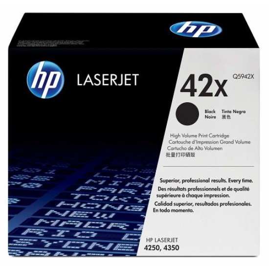 HP Q5942X 42X Siyah Orjinal Toner - Laserjet 4250 T8521 HP Q5942X 42X Siyah Orjinal Toner - Laserjet 4250 T8521