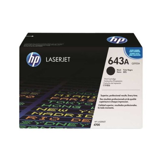 HP Q5950A 643A Siyah Orjinal Toner - Laserjet 4700 T11454