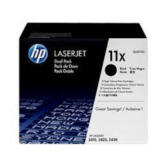 HP Q6511XD 11X Siyah Orjinal Toner İkili Paket - LaserJet 2410 T5598 HP Q6511XD 11X Siyah Orjinal Toner İkili Paket - LaserJet 2410 T5598