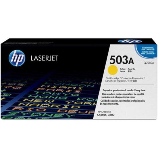 HP Q7582A 503A Sarı Orjinal Toner - Laserjet 3600 T9156 HP Q7582A 503A Sarı Orjinal Toner - Laserjet 3600 T9156