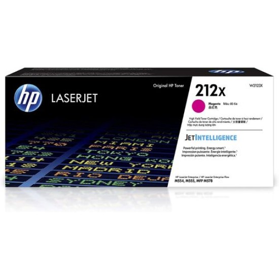 HP W2123X 212X Kırmızı Orjinal Toner Yüksek Kapasite - M554dn / M555dn T13430