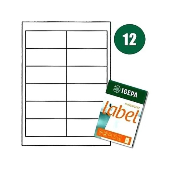 IGEPA A4 Beyaz Etiket 96.5 x 42.3 mm IGEPA A4 Beyaz Etiket 96.5 x 42.3 mm
