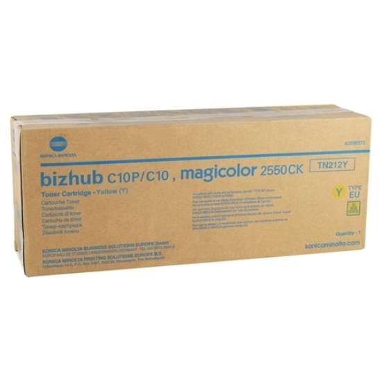 Konica Minolta TN-212Y A00W172 Sarı Orjinal Toner - C10 Konica Minolta TN-212Y A00W172 Sarı Orjinal Toner - C10