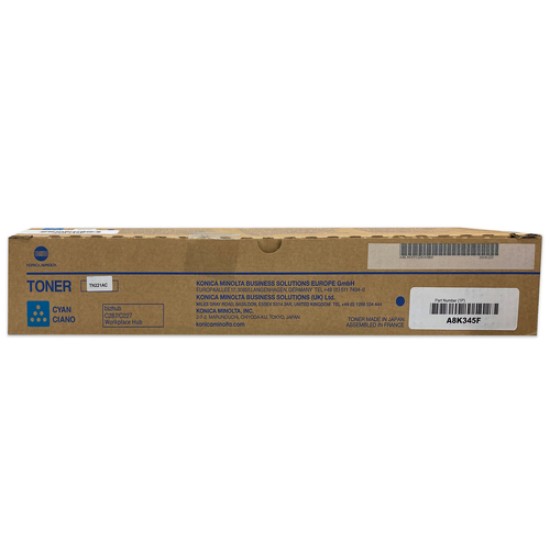 Konica Minolta TN-221AC A8K345F Mavi Orjinal Toner - C227 / C287 Konica Minolta TN-221AC A8K345F Mavi Orjinal Toner - C227 / C287