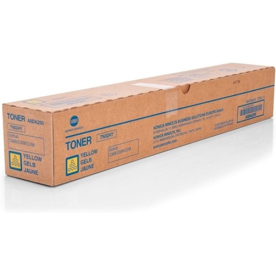 Konica Minolta TN-324Y A8DA250 Sarı Orjinal Toner - C258 / C308 Konica Minolta TN-324Y A8DA250 Sarı Orjinal Toner - C258 / C308