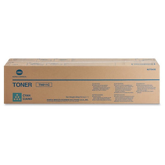 Konica Minolta TN-611C A070430 Mavi Orjinal Toner - C451 / C650 T6695 Konica Minolta TN-611C A070430 Mavi Orjinal Toner - C451 / C650 T6695