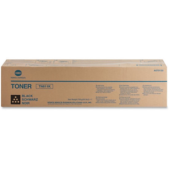 Konica Minolta TN-611K A070130 Siyah Orjinal Toner - C451 / C650 T6694 Konica Minolta TN-611K A070130 Siyah Orjinal Toner - C451 / C650 T6694