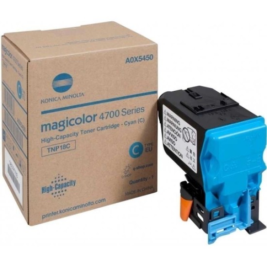 Konica Minolta TNP-18C A0X5450 Mavi Orjinal Toner - MC4700 / 4750DN Konica Minolta TNP-18C A0X5450 Mavi Orjinal Toner - MC4700 / 4750DN