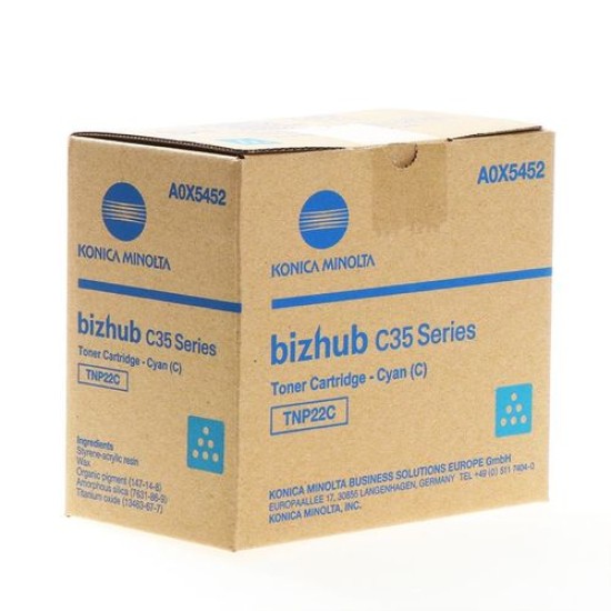 Konica Minolta TNP-22C A0X5452 Mavi Orjinal Toner - C35 / C35P T11440 Konica Minolta TNP-22C A0X5452 Mavi Orjinal Toner - C35 / C35P T11440
