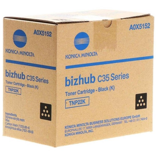 Konica Minolta TNP-22K A0X5152 Siyah Orjinal Toner - C35 / C35P
