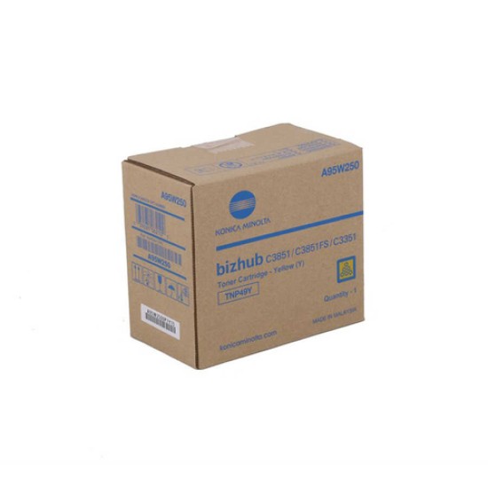 Konica Minolta TNP-49Y A95W250 Sarı Orjinal Toner - C3351 / C3851 Konica Minolta TNP-49Y A95W250 Sarı Orjinal Toner - C3351 / C3851