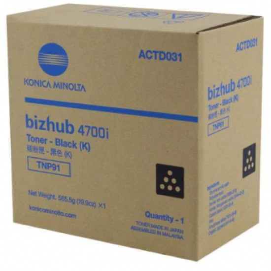 Konica Minolta TNP-91 ACTD031 Siyah Orjinal Toner - Bizhub 4700i Konica Minolta TNP-91 ACTD031 Siyah Orjinal Toner - Bizhub 4700i