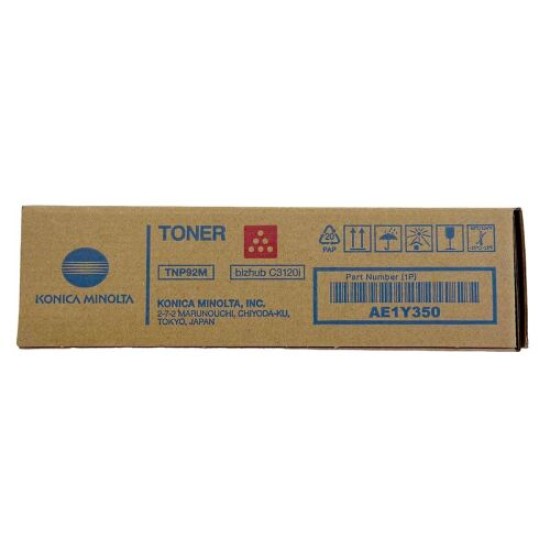 Konica Minolta TNP-92M AE1Y350 Kırmızı Orjinal Toner - C3120i Konica Minolta TNP-92M AE1Y350 Kırmızı Orjinal Toner - C3120i