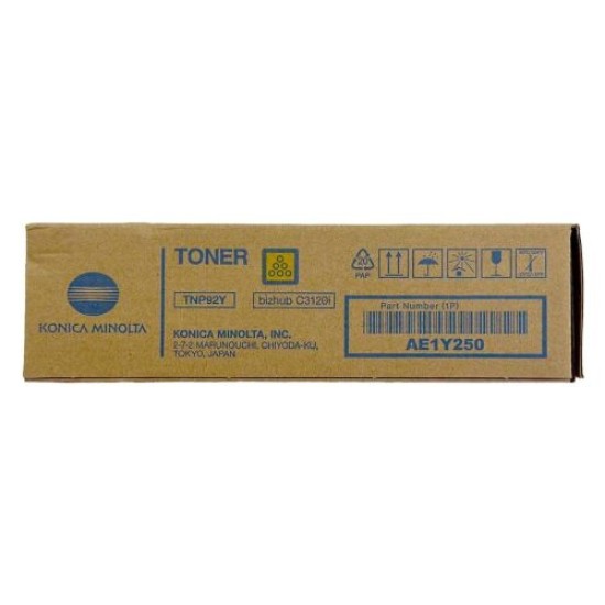 Konica Minolta TNP-92Y AE1Y250 Sarı Orjinal Toner - C3120i Konica Minolta TNP-92Y AE1Y250 Sarı Orjinal Toner - C3120i