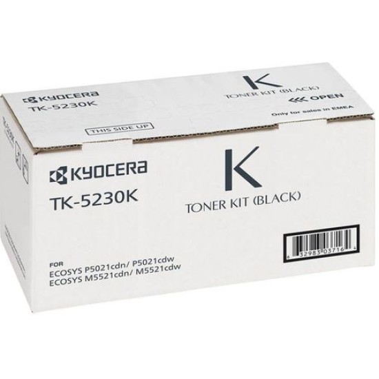 Kyocera TK-5230K 1T02R90NL0 Siyah Orjinal Toner - P5021 / M5521 T11590