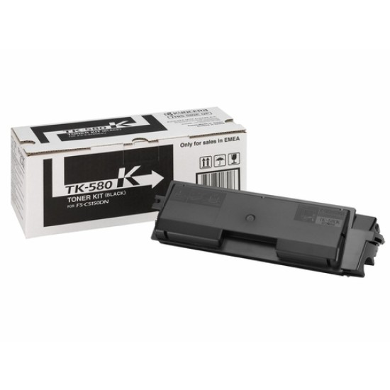 Kyocera TK-580BK 1T02KT0NL0 Siyah Orjinal Toner - FS-C5150dn / P6021Cdn T14706