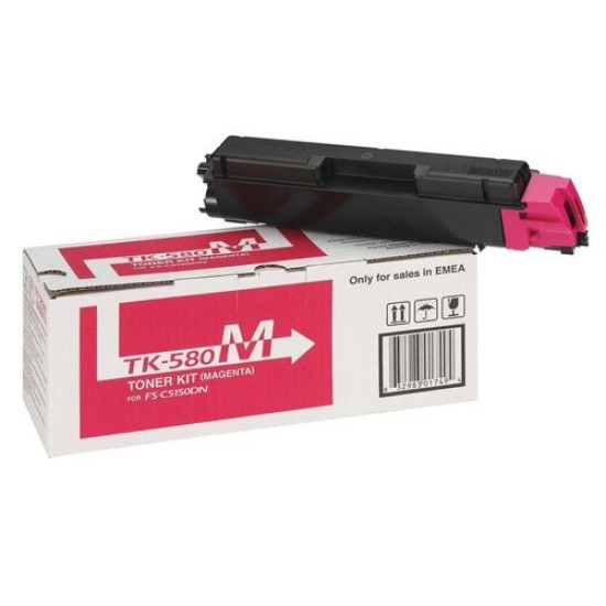 Kyocera TK-580M 1T02KTBNL0 Kırmızı Orjinal Toner - FS-C5150dn / P6021Cdn T14704