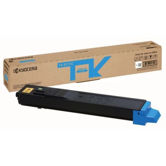 Kyocera TK-8115C 1T02P3CNL0 Mavi Orjinal Toner - M8124cidn / M8130cidn T11515
