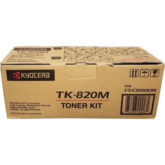Kyocera TK-820M Kırmızı Orjinal Toner - FS-C8100 T12340