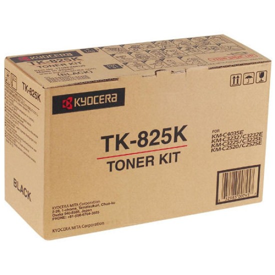 Kyocera TK-825K 1T02FZ0EU0 Siyah Orjinal Toner - KM-C2520 / KM-C2525 T11429