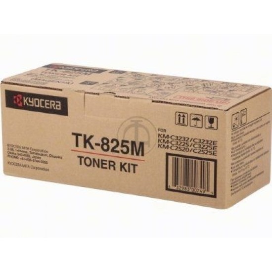 Kyocera TK-825M 1T02FZBEU0 Kırmızı Orjinal Toner - KM-C2520 / KM-C2525 T3615