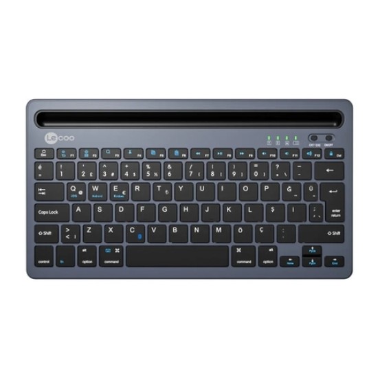 Lecoo BK100 Kablosuz Bluetooth Çoklu Cihaz ile Uyumlu Şarj Edilebilir Türkçe Q Klavye Gri Lecoo BK100 Kablosuz Bluetooth Çoklu Cihaz ile Uyumlu Şarj Edilebilir Türkçe Q Klavye Gri