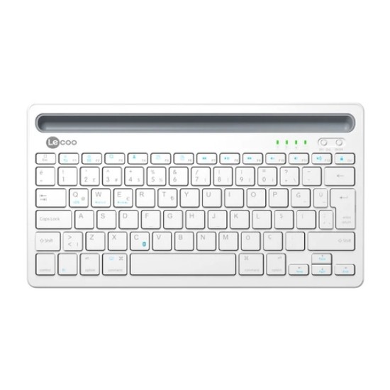 Lecoo BK100 Kablosuz Bluetooth Şarj Edilebilir Çoklu Cihaz ile Uyumlu Türkçe Q Klavye Beyaz Lecoo BK100 Kablosuz Bluetooth Şarj Edilebilir Çoklu Cihaz ile Uyumlu Türkçe Q Klavye Beyaz