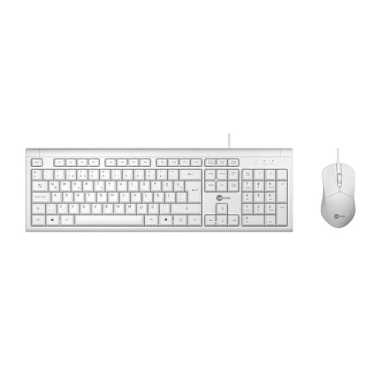 Lenovo Lecoo CM101 USB Kablolu Beyaz Türkçe Q Klavye & Mouse Set Lenovo Lecoo CM101 USB Kablolu Beyaz Türkçe Q Klavye & Mouse Set