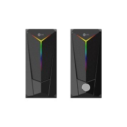 Lenovo Lecoo DS104 RGB Aydınlatmalı USB + 3.5mm Jack 6W Kablolu Kompakt Masaüstü Siyah Hoparlör