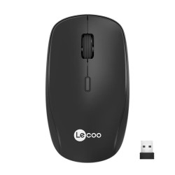 Lenovo Lecoo WS203 Kablosuz 2400DPI 4 Tuşlu Siyah Optik Mouse
