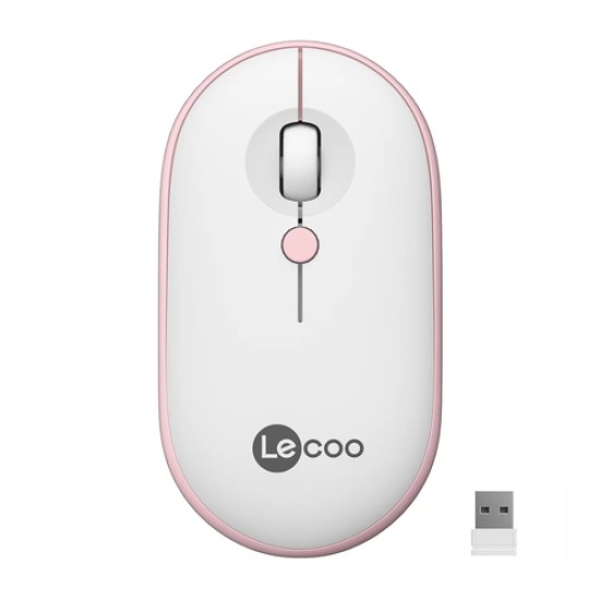 Lenovo Lecoo WS212 Kablosuz 1600DPI 4 Tuşlu Beyaz & Pembe Optik Mouse Lenovo Lecoo WS212 Kablosuz 1600DPI 4 Tuşlu Beyaz & Pembe Optik Mouse