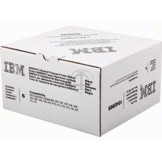 IBM - Lexmark 1040995 Siyah Orjinal Şerit 6lı Paket - 6400 / 6412 T6269 IBM - Lexmark 1040995 Siyah Orjinal Şerit 6lı Paket - 6400 / 6412 T6269