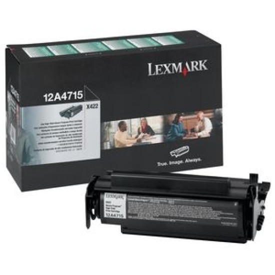 Lexmark 12A4715 Siyah Orjinal Toner - X422 T5490 Lexmark 12A4715 Siyah Orjinal Toner - X422 T5490