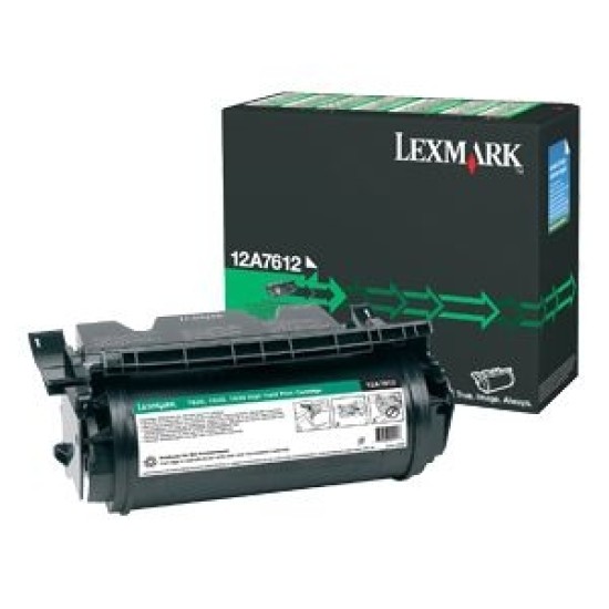 Lexmark 12A7612 Siyah Orjinal Toner Yüksek Kapasite - T630 / T632 T5393 Lexmark 12A7612 Siyah Orjinal Toner Yüksek Kapasite - T630 / T632 T5393
